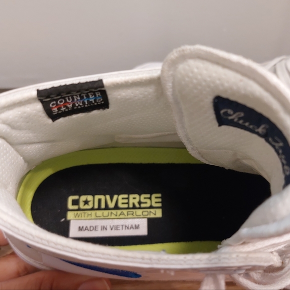 RARE CTAS II White High Top Polka Dot Control Climate womens 11 mens 9 - Picture 3 of 9